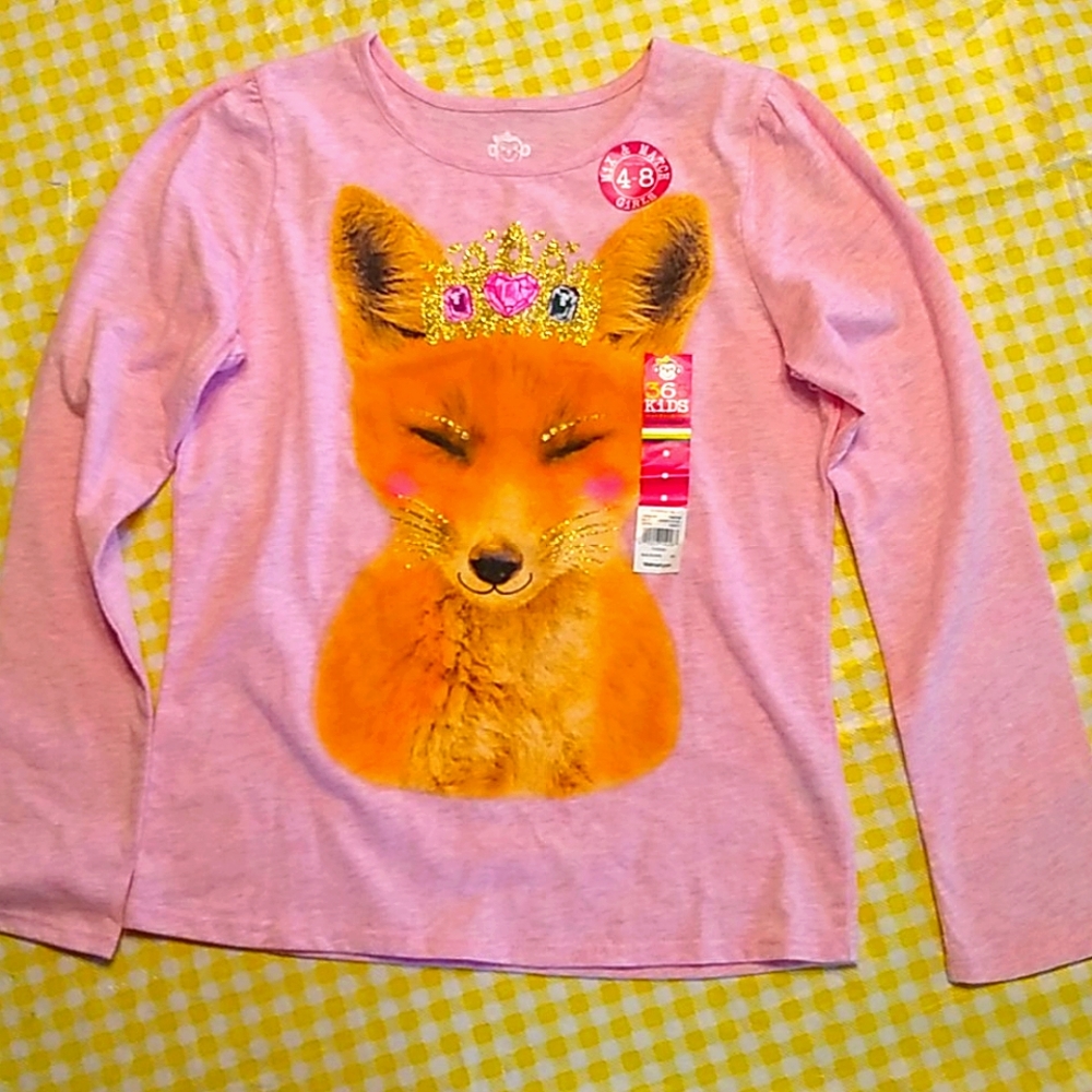 Girls Granimals 8 pink long sleeve graphic t-shirt